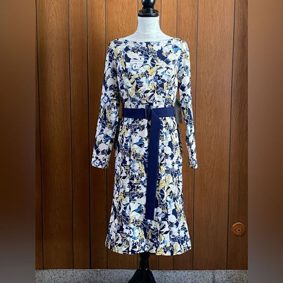 Kay Unger Yvonne Floral Midi-Dress size 12 - Picture 6 of 14